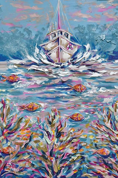 Estelle Grengs - Framed Fine Art Prints: Waters Edge by Estelle Grengs