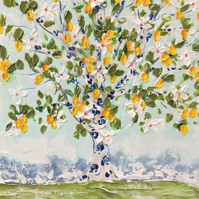 Estelle Grengs - Framed Fine Art Prints: Lemon Chinoiserie by Estelle Grengs