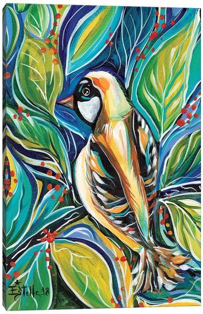 Tribal Bird Canvas Art Print - Estelle Grengs
