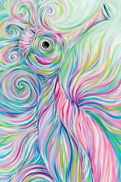 Swirly Seahorse by Estelle Grengs wall art