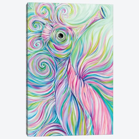 Swirly Seahorse Canvas Print #ESG39} by Estelle Grengs Canvas Art