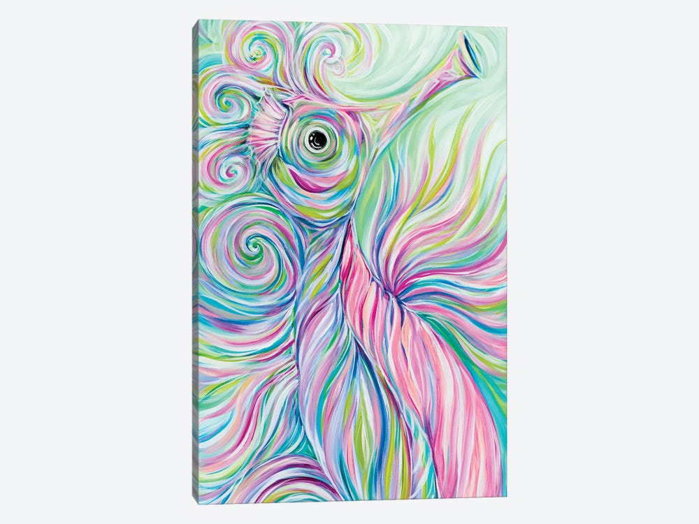 Swirly Seahorse by Estelle Grengs 1-piece Canvas Art Print