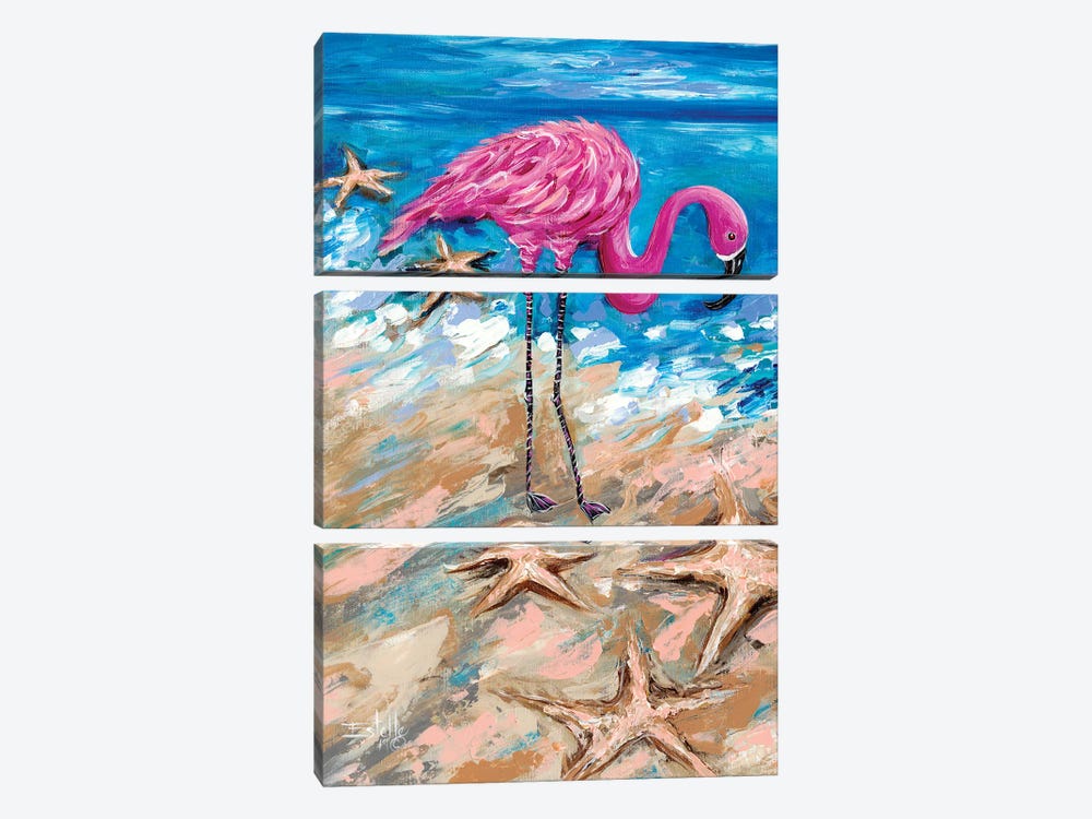 Flamingo of Bonaire by Estelle Grengs 3-piece Art Print