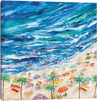 A Day At The Beach Canvas Art Print - Estelle Grengs
