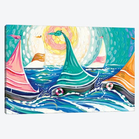 Sailing II Canvas Print #ESG44} by Estelle Grengs Canvas Wall Art