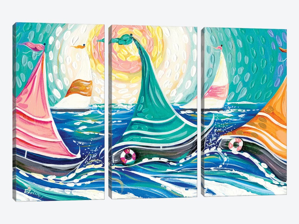 Sailing II by Estelle Grengs 3-piece Art Print