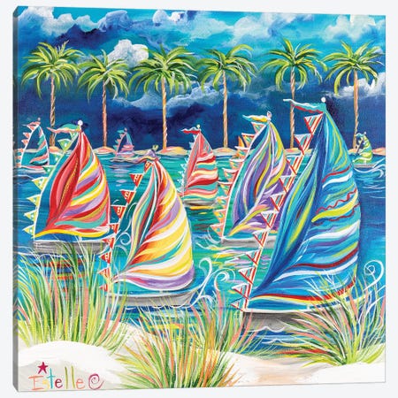 Come Sail Away Canvas Print #ESG47} by Estelle Grengs Canvas Artwork