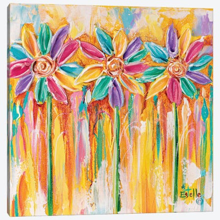 Pinwheel Flowers Canvas Print #ESG48} by Estelle Grengs Canvas Print