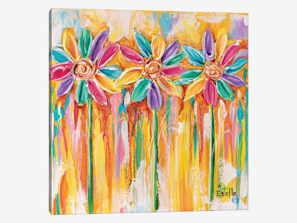 Pinwheel Flowers by Estelle Grengs 1-piece Canvas Art Print