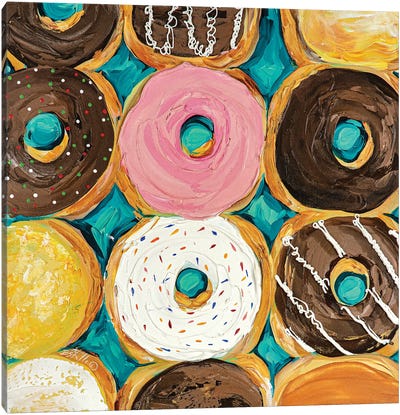 Frosted Canvas Art Print - Donut Art