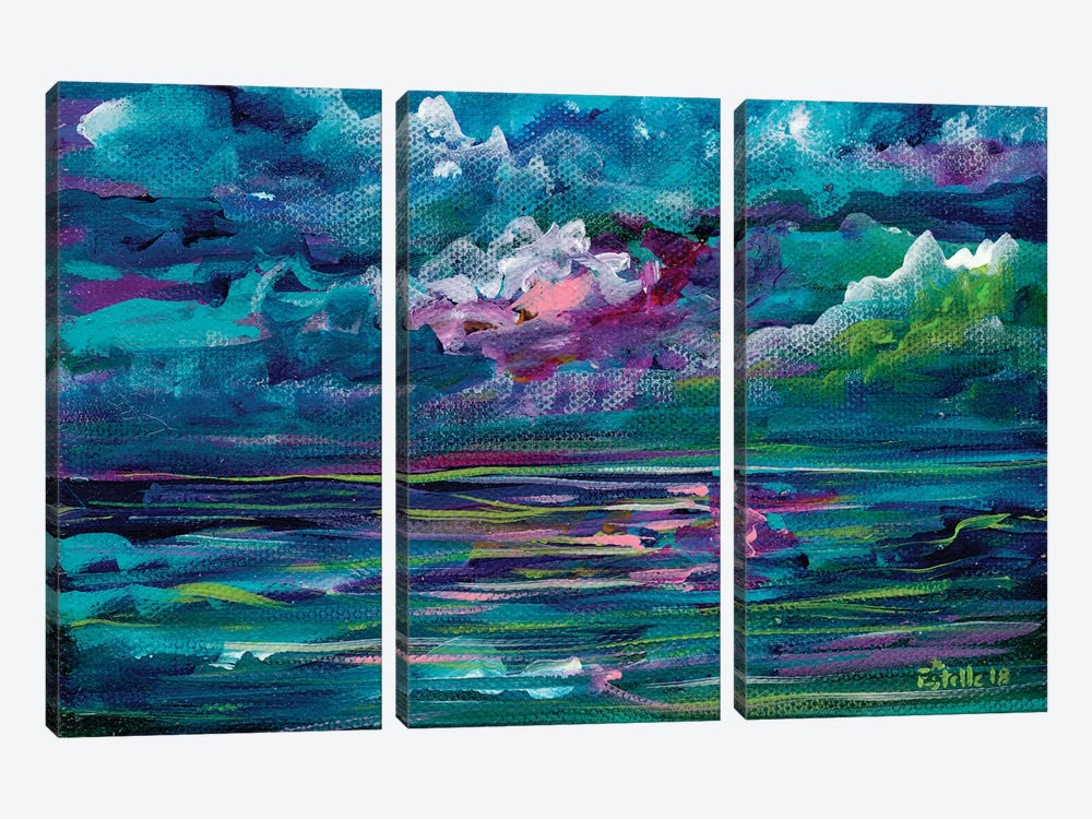 Blue Seas by Estelle Grengs 3-piece Canvas Artwork