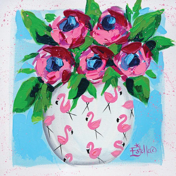 Flamingos: Mingo Vase by Estelle Grengs