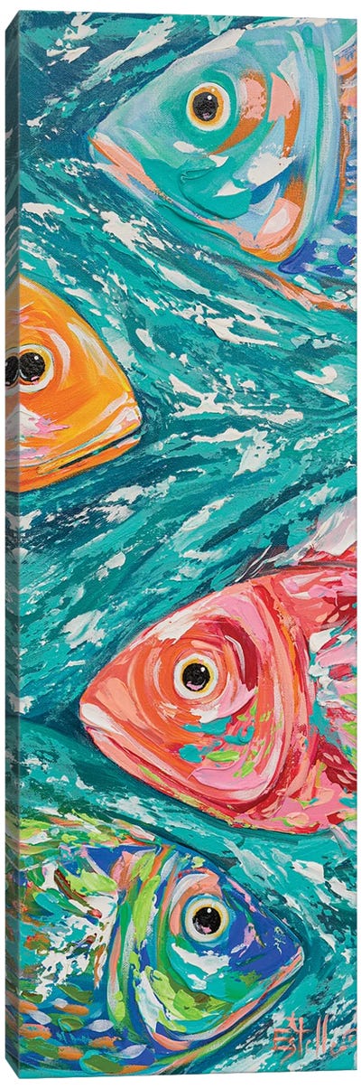Scuba Swim School Canvas Art Print - Large Art for Kitchen