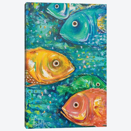 Fish Tales II Canvas Print #ESG86} by Estelle Grengs Canvas Art