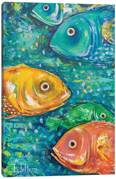 Fish Tales II Canvas Art Print - Fish Art