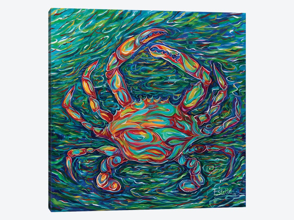 Crab by Estelle Grengs 1-piece Canvas Art Print