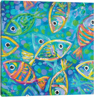 Rolling In The Deep Canvas Art Print - Fish Art