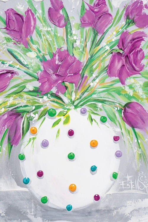 Polka Pot Purple by Estelle Grengs wall art