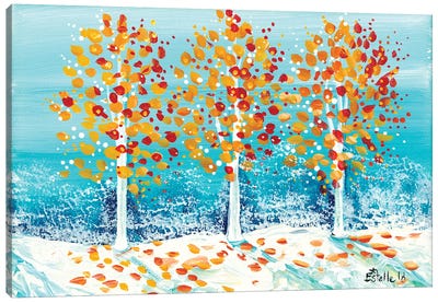 Early Winter Canvas Art Print - Trees in Transition