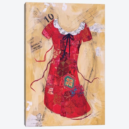 Dress Whimsy V Canvas Print #ESH15} by Elizabeth St. Hilaire Canvas Art