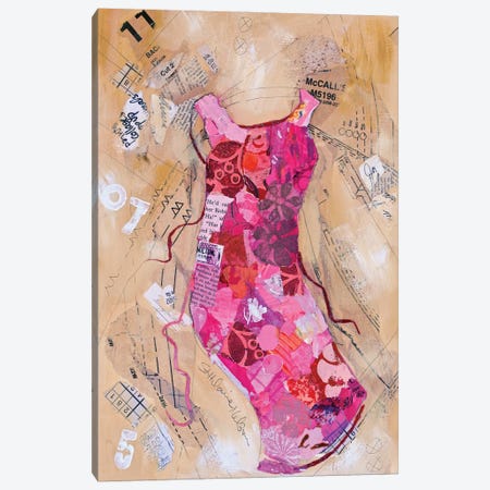 Dress Whimsy VI Canvas Print #ESH16} by Elizabeth St. Hilaire Canvas Wall Art