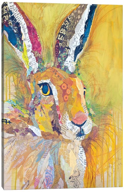 Harriet The Hare Canvas Art Print - Rabbit Art