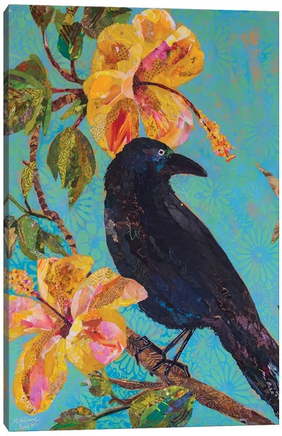Hawaiian Bird I Canvas Art Print - Hibiscus Art