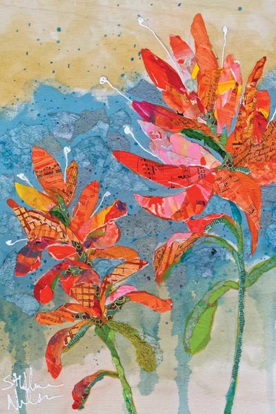 Indian Paintbrush Collage II by Elizabeth St. Hilaire acrylic art print