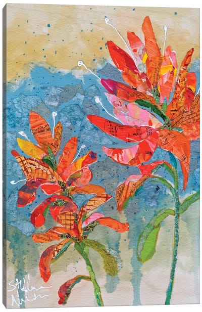 Indian Paintbrush Collage II Canvas Art Print