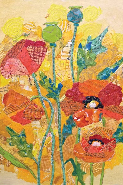 Poppy Collage I by Elizabeth St. Hilaire acrylic art print