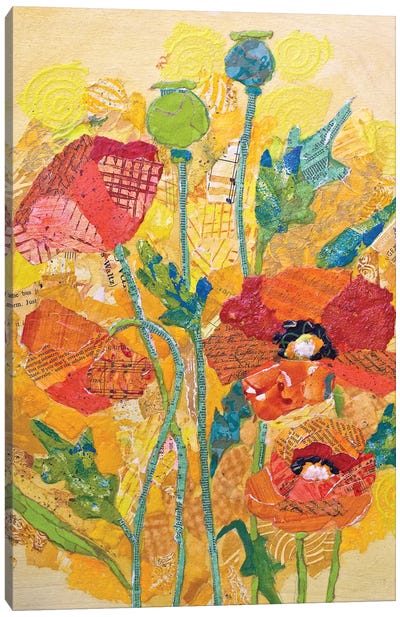 Poppy Collage I Canvas Art Print