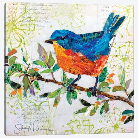 Happy Bird I Canvas Print #ESH69} by Elizabeth St. Hilaire Canvas Art