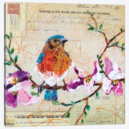 Happy Bird V Canvas Print #ESH73} by Elizabeth St. Hilaire Canvas Art Print