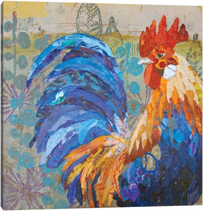 Top Of The Morning II Canvas Art Print - Chicken & Rooster Art