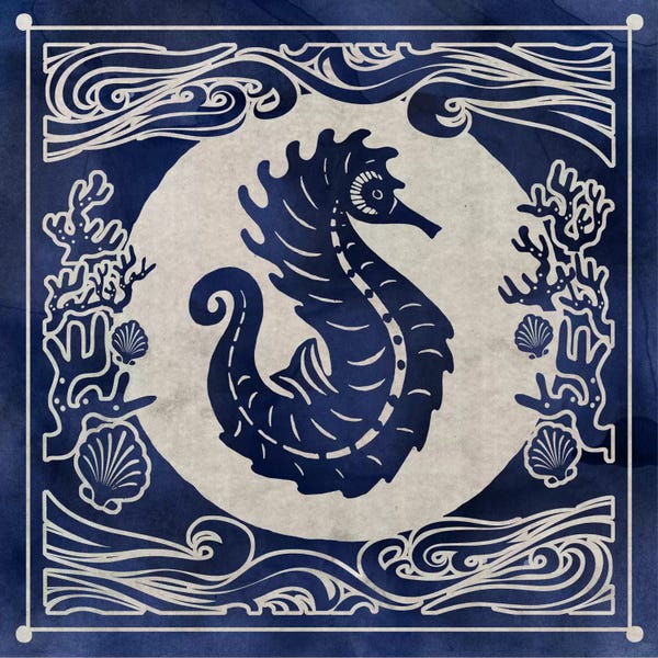 Edward Selkirk: Ink Seahorse by Edward Selkirk