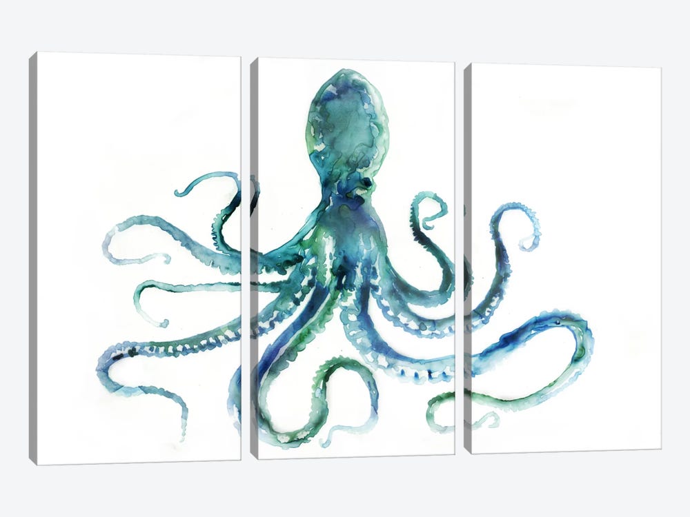 Octopus by Edward Selkirk 3-piece Canvas Artwork