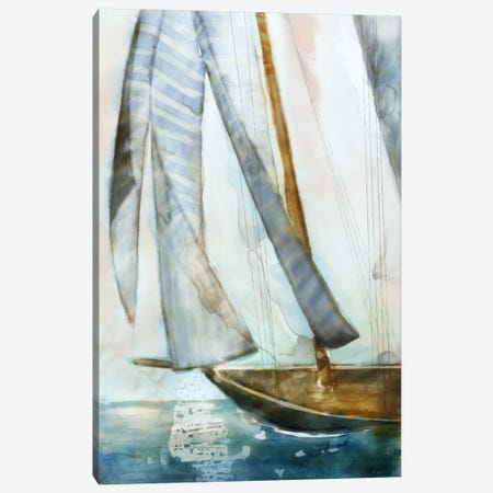 Sailboat Blues I Canvas Print #ESK217} by Edward Selkirk Canvas Art Print