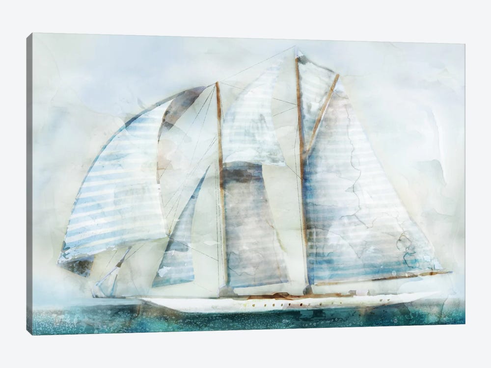 Sailboat Blues II by Edward Selkirk 1-piece Canvas Art