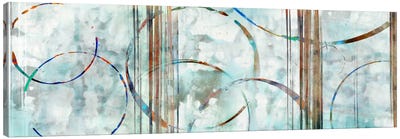 Seafoam Panoramic Canvas Art Print - Circular Abstract Art