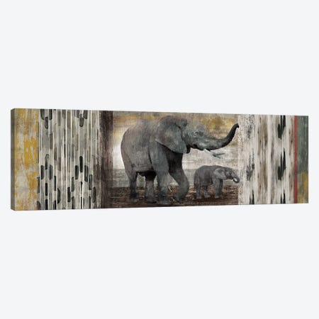 Tribal Elephants Canvas Print #ESK270} by Edward Selkirk Canvas Wall Art