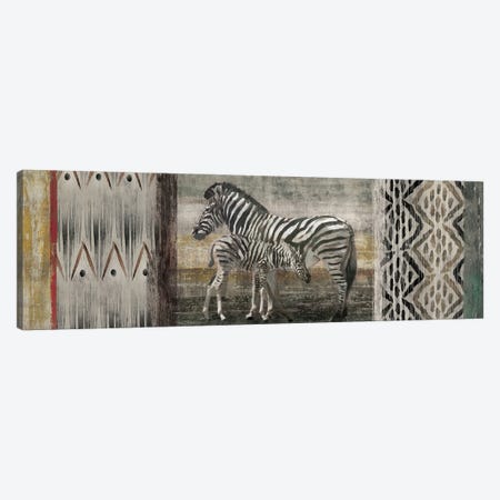 Tribal Zebras Canvas Print #ESK271} by Edward Selkirk Canvas Artwork