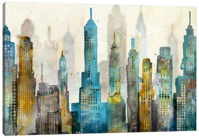 City Sky Canvas Art Print - Edward Selkirk