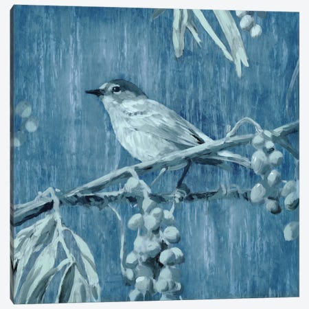 Denim Songbird I Canvas Print #ESK52} by Edward Selkirk Canvas Artwork