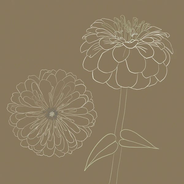 Erin Sparler: Two-Dahlias Linotype by Erin Sparler