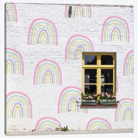 Rainbow Window Canvas Print #ESM44} by Erin Summer Canvas Artwork