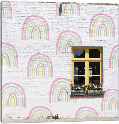 Rainbow Window Canvas Art Print - Rainbow Art