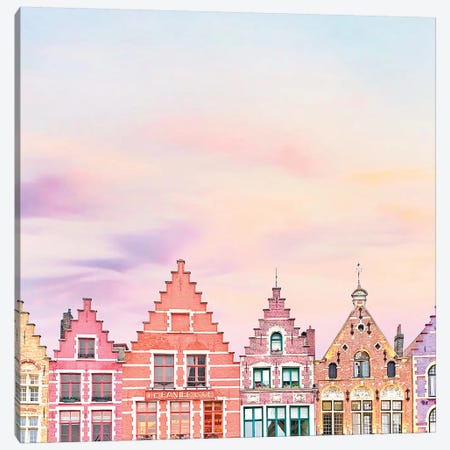 Rooftops In Bruges Canvas Print #ESM46} by Erin Summer Canvas Artwork