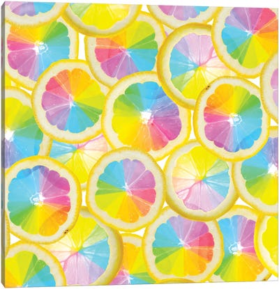 Stained Glass Citrus Canvas Art Print - Good Enough to Eat