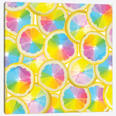 Stained Glass Citrus Canvas Print #ESM47} by Erin Summer Canvas Art