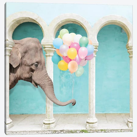 An Elephant Never Forgets Canvas Print #ESM5} by Erin Summer Canvas Art